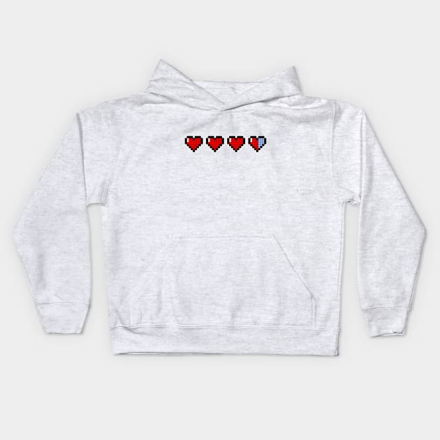 Pixel Hearts Kids Hoodie by AnishaCreations